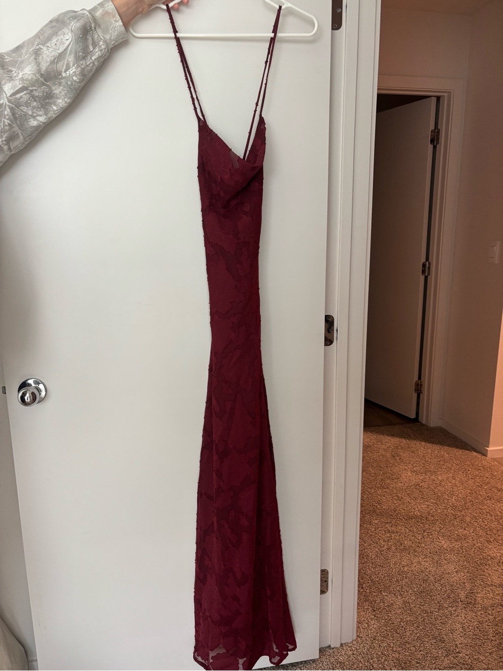 Princess Polly Burgundy Lace Maxi Slip Dress - Picture 2 of 3